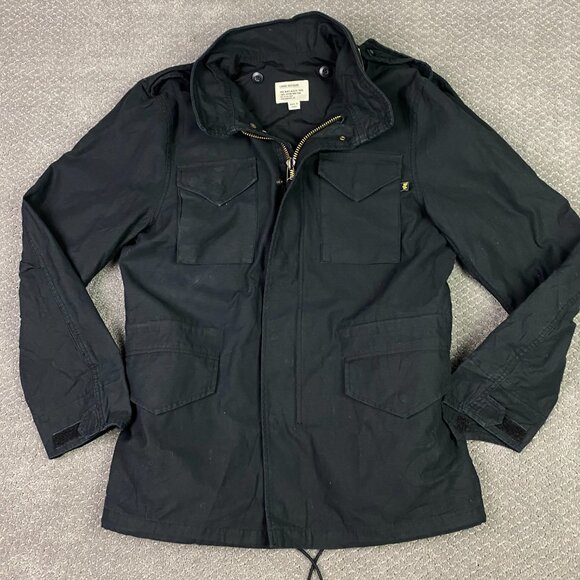 Alpha Industries Black Military Field Jacket - Picture 1 of 16